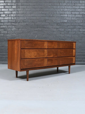 Mid Century Modern Walnut Dresser with Sculptural Fronts, c.1960's