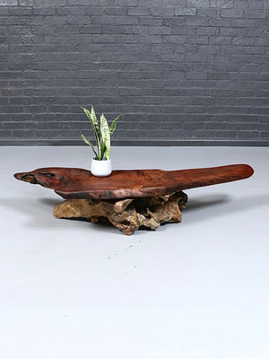 Vintage California Live-Edge Redwood Root Coffee Table, c.1970’s