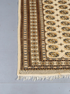 Vintage Pakistani Bokhara Hand-Knotted Wool Rug, c.1970’s
