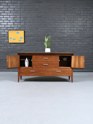 Mid-Century Modern “Profile” Walnut Credenza by John Van Koert for Drexel, c.1950's