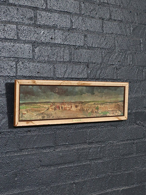 Vintage Framed “The Crucifixion” Panoramic Religious Print, c.1960’s