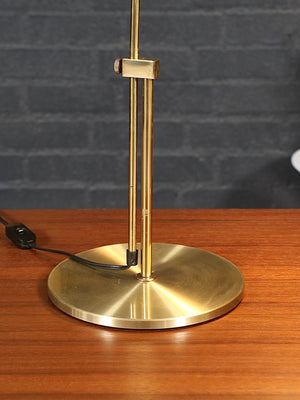 Mid Century Modern “Omi” Articulating Brass Desk Lamp by Koch Lowy, c.1970’s