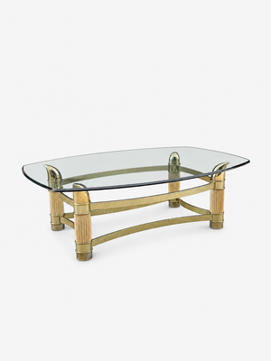 Italian Mid-Century Modern Brass Horn Style Coffee Table, c.1970’s