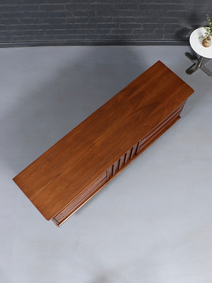 Mid Century Modern 9-Drawer Sculpted Walnut Dresser by American of Martinsville, c.1960’s