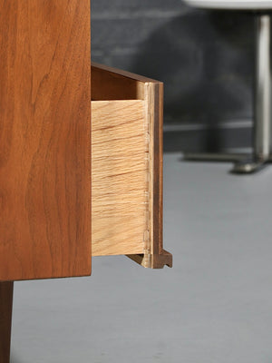 Mid Century Modern 9-Drawer Sculpted Walnut Dresser, c.1960’s