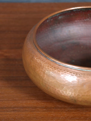Early Arts & Crafts Hammered Copper Footed Bowl by Roycroft, c.1910’s
