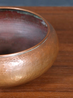 Early Arts & Crafts Hammered Copper Footed Bowl by Roycroft, c.1910’s