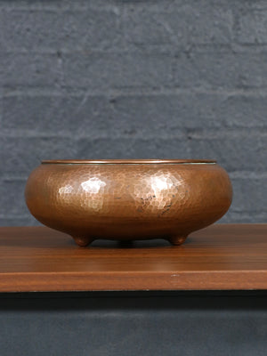 Early Arts & Crafts Hammered Copper Footed Bowl by Roycroft, c.1910’s