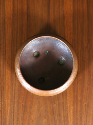 Early Arts & Crafts Hammered Copper Footed Bowl by Roycroft, c.1910’s