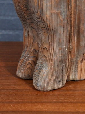 Mid-Century “Embracing G’nomies” Carved Cedar Sculpture by Witco, c.1960’s