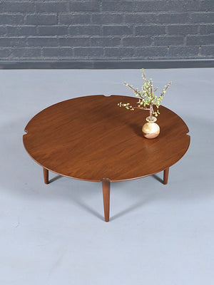 Mid Century Swedish Modern Sculpted Walnut Coffee Table, c.1960’s