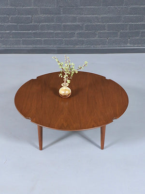 Mid Century Swedish Modern Sculpted Walnut Coffee Table, c.1960’s