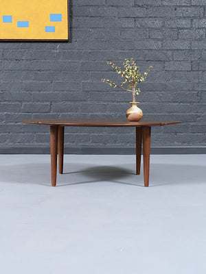 Mid Century Swedish Modern Sculpted Walnut Coffee Table, c.1960’s
