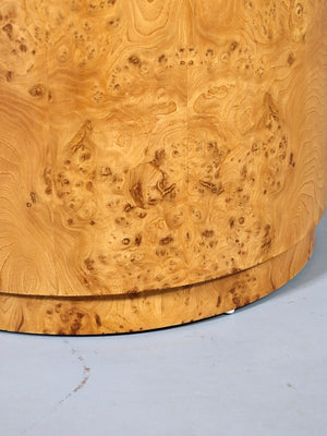 Mid Century Modern Olive Burlwood Pedestal Side Table, c.1960’s