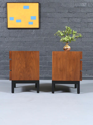 Pair of Mid Century Modern Walnut Night Stands by American of Martinsville, c.1960’s