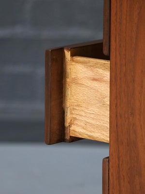 Single Mid Century Modern Sculpted Walnut Night Stand by United Furniture, c.1960’s
