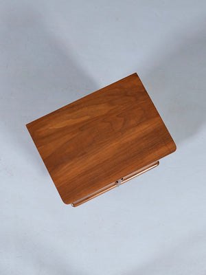 Single Mid Century Modern Sculpted Walnut Night Stand by United Furniture, c.1960’s