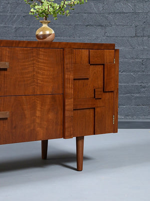 Mid Century Modern “Staccato” Brutalist Credenza by Lane, c.1960’s