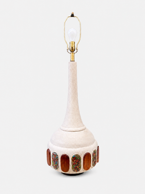 Mid-Century Modern Ceramic with Mosaic Accents Table Lamp, c.1960’s