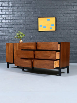 Mid Century Modern 9-Drawer Walnut Dresser by American of Martinsville, c.1960’s