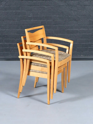 Set of 6 Knoll “Jr” Arm Chairs by Joseph Ricchio