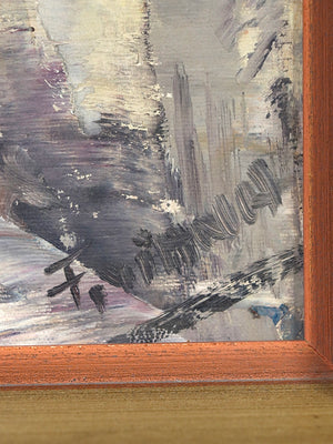 Vintage Signed Impressionist European Street Scene Oil Painting, c.1960’s
