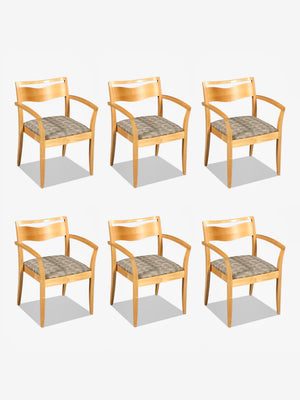 Set of 6 Knoll “Jr” Arm Chairs by Joseph Ricchio
