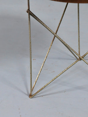 Italian Modern Travertine & Brass Side Table by Rene Brancusi, c.1960’s