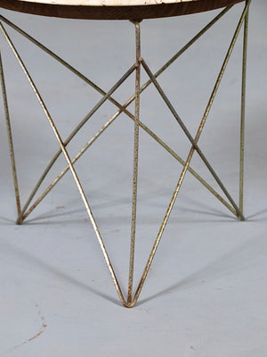 Italian Modern Travertine & Brass Side Table by Rene Brancusi, c.1960’s