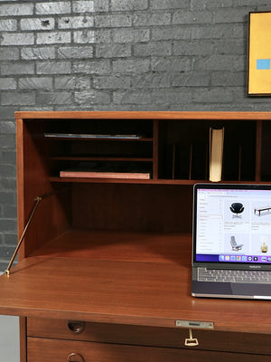 Scandinavian Modern Drop-Leaf Desk by Yngve Ekström for Dux, c.1960's