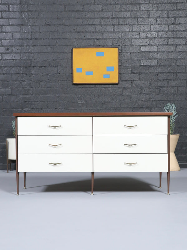Mid-Century Californian Modern Two-Tone Lacquered & Walnut Dresser, c.1960’s