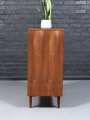 Mid Century Modern 4-Drawer Walnut Highboy Dresser, c.1960’s