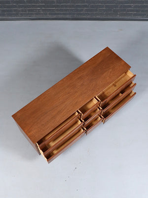 Mid Century Modern Walnut Dresser with Sculptural Fronts, c.1960's