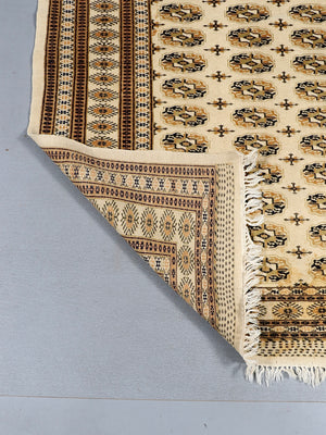 Vintage Pakistani Bokhara Hand-Knotted Wool Rug, c.1970’s