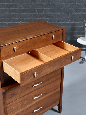 Mid Century Modern Profile Highboy by John Van Koert for Drexel, c.1950's