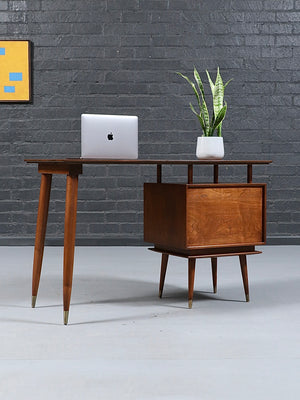 Mid Century Modern Two-Drawer Writing Desk, c.1960's