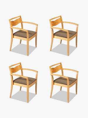 Set of 4 Knoll “Jr” Arm Chairs by Joseph Ricchio