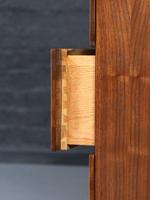 Mid Century Modern Sculpted Walnut Dresser by United Furniture, c.1950’s