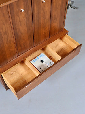 Mid-Century Modern Walnut Highboy Dresser by American of Martinsville, c.1960’s