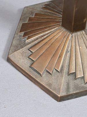 Antique Art Deco Patinated Brass Sunburst Floor Lamp, c.1960’s