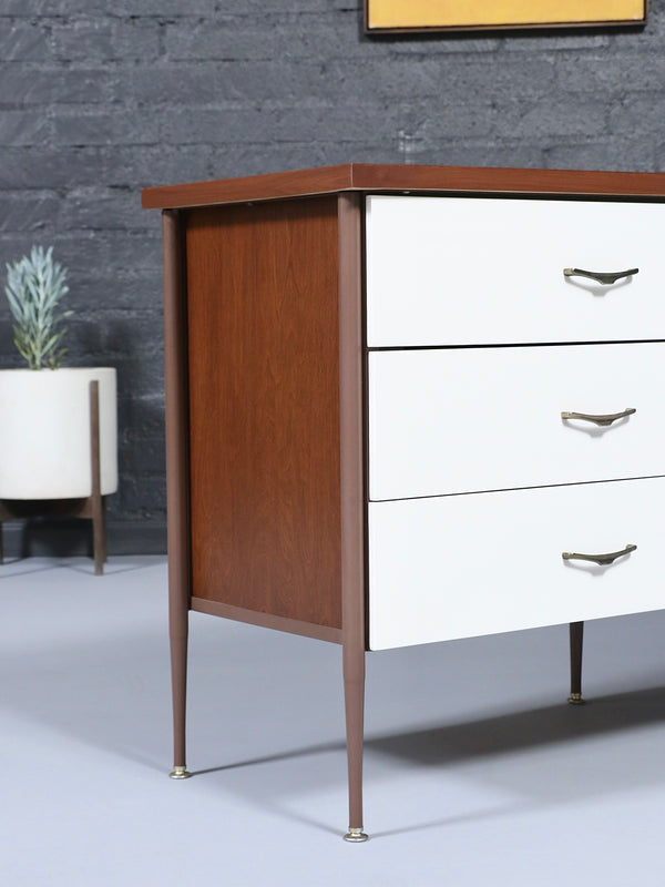 Mid-Century Californian Modern Two-Tone Lacquered & Walnut Dresser, c.1960’s