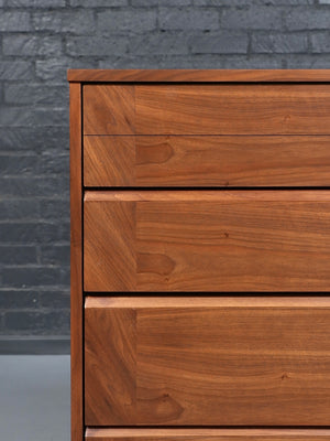 Mid Century Modern 4-Drawer Walnut Highboy Dresser, c.1960’s