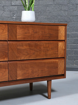 Mid Century Modern Walnut Dresser with Sculptural Fronts, c.1960's