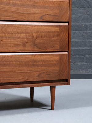 Mid Century Modern 4-Drawer Walnut Highboy Dresser, c.1960’s