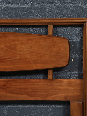 Full Size Mid Century Modern “Rhythm” Walnut Headboard by Lane, c.1960's