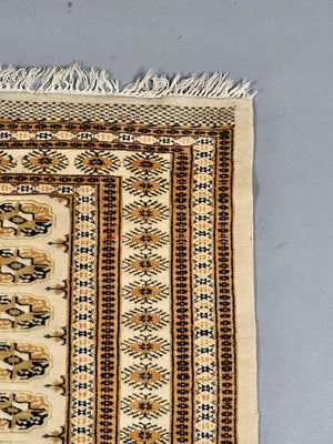 Vintage Pakistani Bokhara Hand-Knotted Wool Rug, c.1970’s