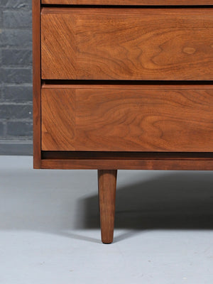 Mid Century Modern Walnut Dresser with Sculptural Fronts, c.1960's