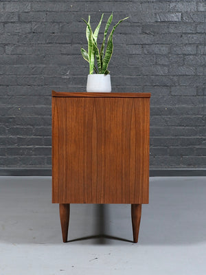 Mid Century Modern Walnut Dresser with Louvered Fronts, c.1960's