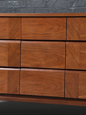 Mid Century Modern Walnut Dresser with Sculptural Fronts, c.1960's