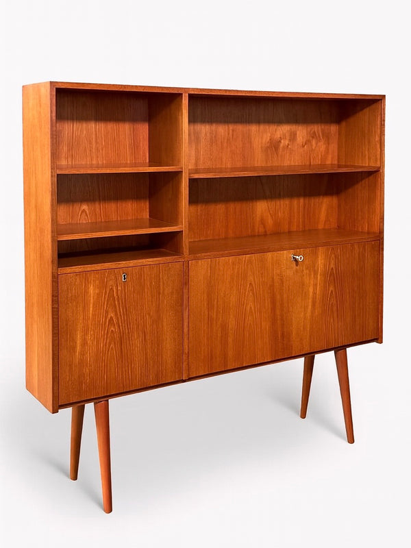 Mid-Century Danish Modern Teak Drop-Down Bookcase, c.1960’s